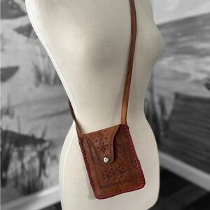 Artisan Tan Leather Crossbody Bag